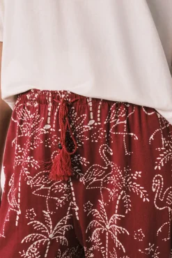 Pijama comprido em algodão Stitch estampado palmeiras