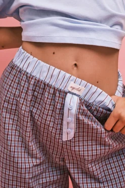 Pijama comprido em algodão xadrez