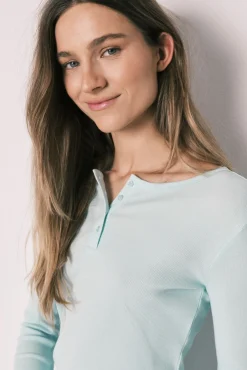 Pijama comprido estampado vichy em algodão verde