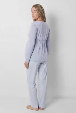 Pijama comprido maternity capri azul