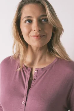 Pijama comprido maternity super soft rosa