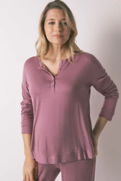 Pijama comprido maternity super soft rosa