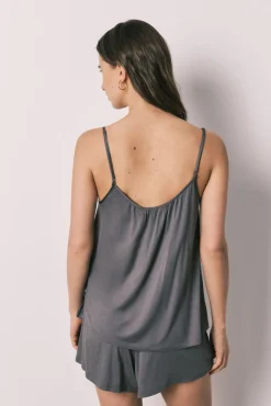 Pijama curto de alças estampado