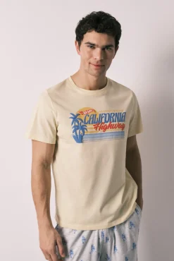 Pijama curto de homem em algodão Hotwheels California