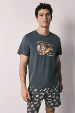 Pijama curto de homem em algodão Hotwheels