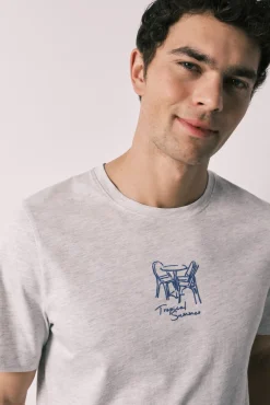 Pijama curto de homem em algodão xadrez