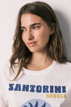 Pijama curto em algodão Santorini