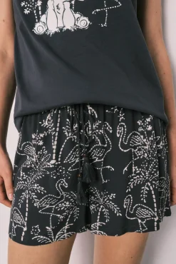 Pijama curto em algodão sem mangas Stitch