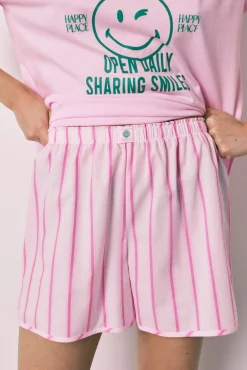 Pijama curto em algodão SmileyWorld® rosa