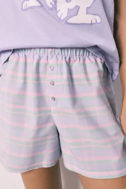Pijama curto em algodão Snoopy