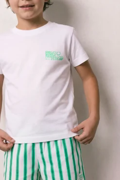 Pijama curto infantil em algodão SmileyWorld® branco