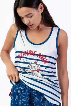 Pijama curto riscas Paris Marie Aristogatos