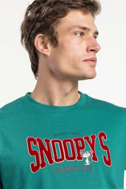 Pijama curto Snoopy bordado