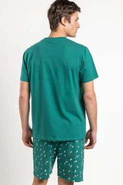 Pijama curto Snoopy bordado