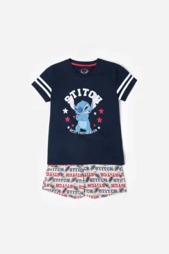 Pijama curto Stitch university