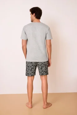 Pijama curto tropical em 100% algodão