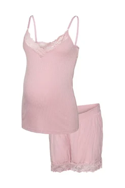 Pijama de alças maternidade e amamentação