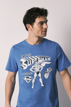 Pijama de homem comprido em 100% algodão Superman