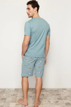Pijama de homem em algodão estampado animal