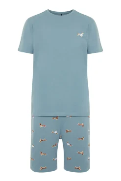 Pijama de homem em algodão estampado animal