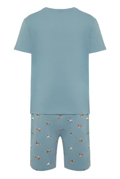 Pijama de homem em algodão estampado animal