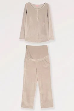 Pijama de velour maternity