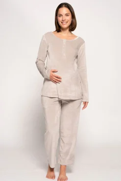 Pijama de velour maternity