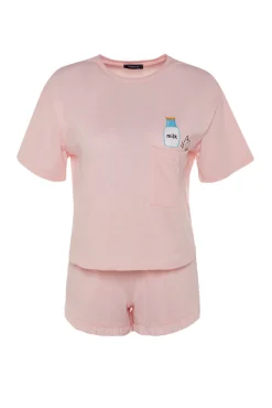 Pijama regular em algodão