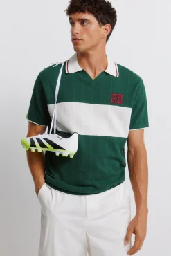 Polo desportivo com contraste