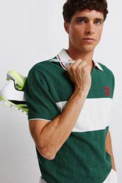 Polo desportivo com contraste