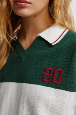 Polo desportivo com contraste