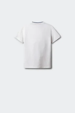 Polo gola mao em chambray para menino
