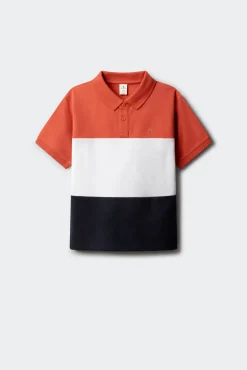 Polo oxford cortado e cosido para menino