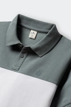 Polo oxford cortado e cosido para menino