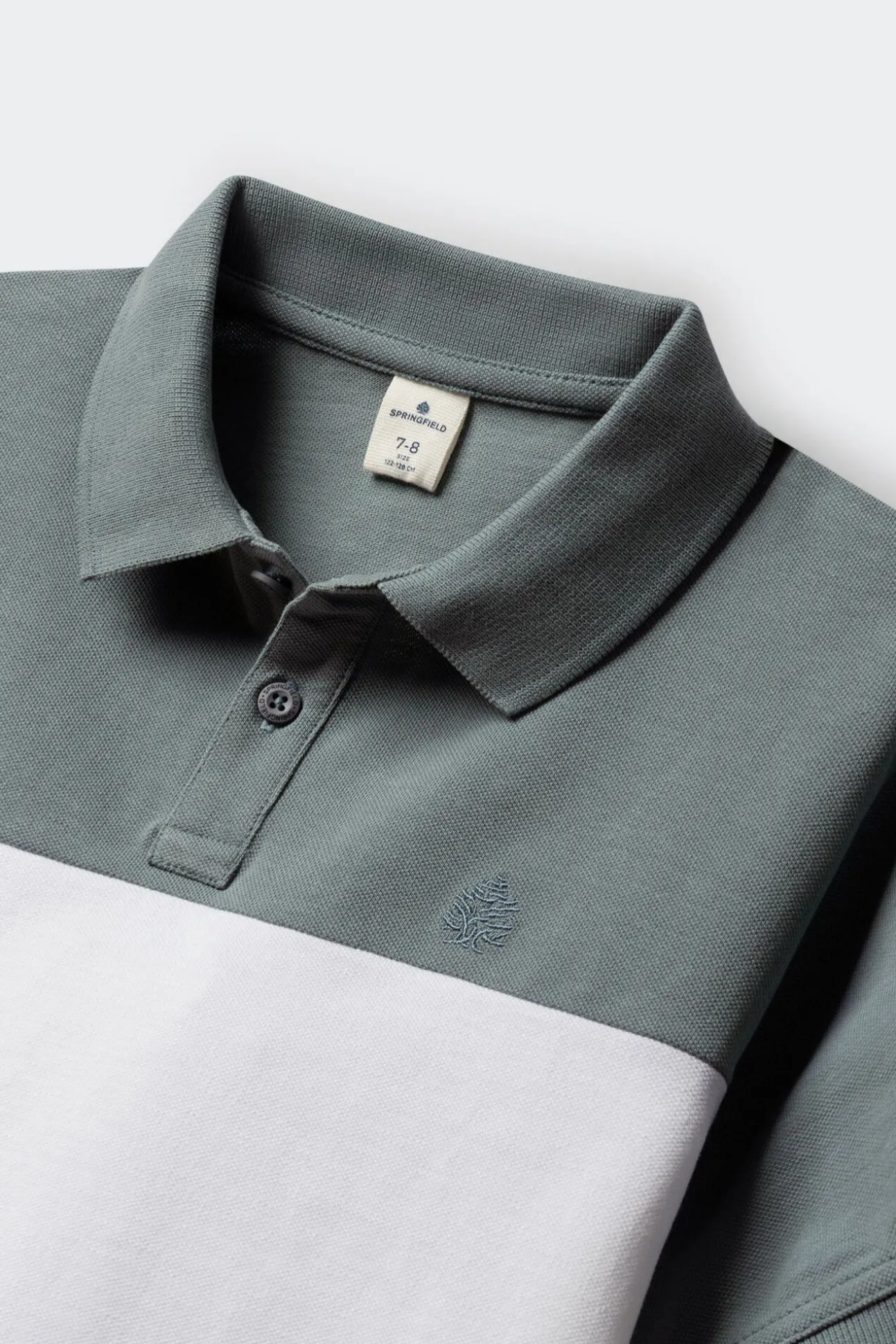 Polo oxford cortado e cosido para menino