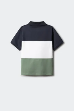 Polo oxford cortado e cosido para menino