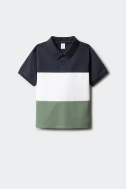 Polo oxford cortado e cosido para menino