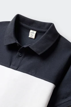 Polo oxford cortado e cosido para menino