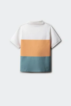 Polo oxford cortado e cosido para menino