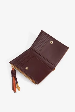 Porta-cartões tricolor com bolso