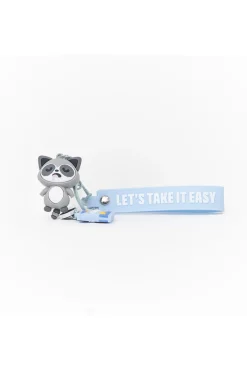 Porta-chaves com charms Lazy mapache - Let's take it easy
