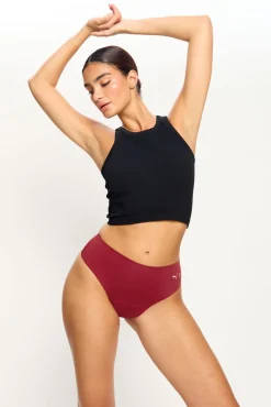 Puma Cueca Menstrual Brasileira Sem Costura Fluxo Abundante Vermelho