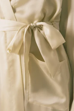 Robe curta cetim amarela