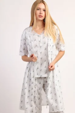 Robe curta de renda com estampado floral