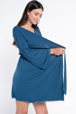 Robe de pré-mamã com renda renda