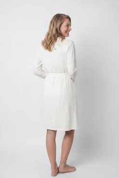 Robe em algodão com cinto branco