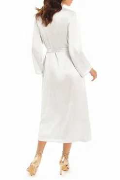 Robe midi básica em cetim