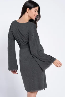 Robe pré-mamã com renda no tom