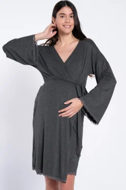 Robe pré-mamã com renda no tom