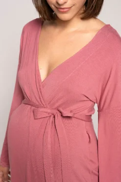 Robe pré-mamã com renda no tom
